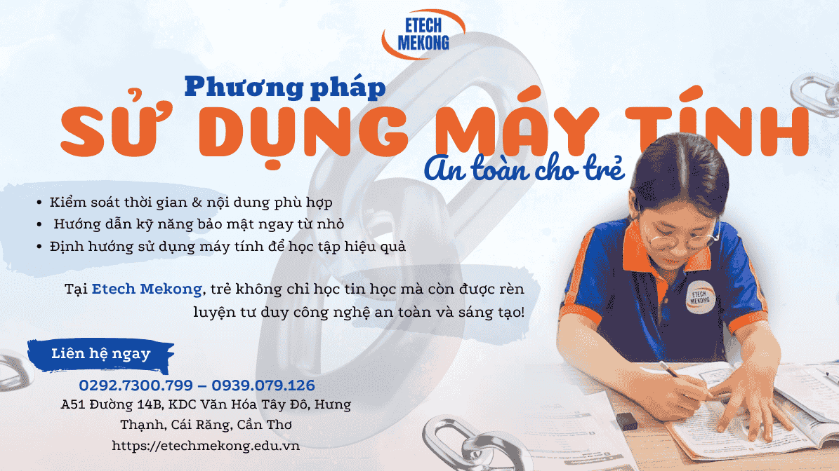 Trẻ em học tại ETECH MEKONG, phương pháp giáo dục hiện đại