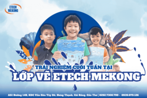 Trẻ em học tại ETECH MEKONG, Lớp học vẽ tại Etech Mekong