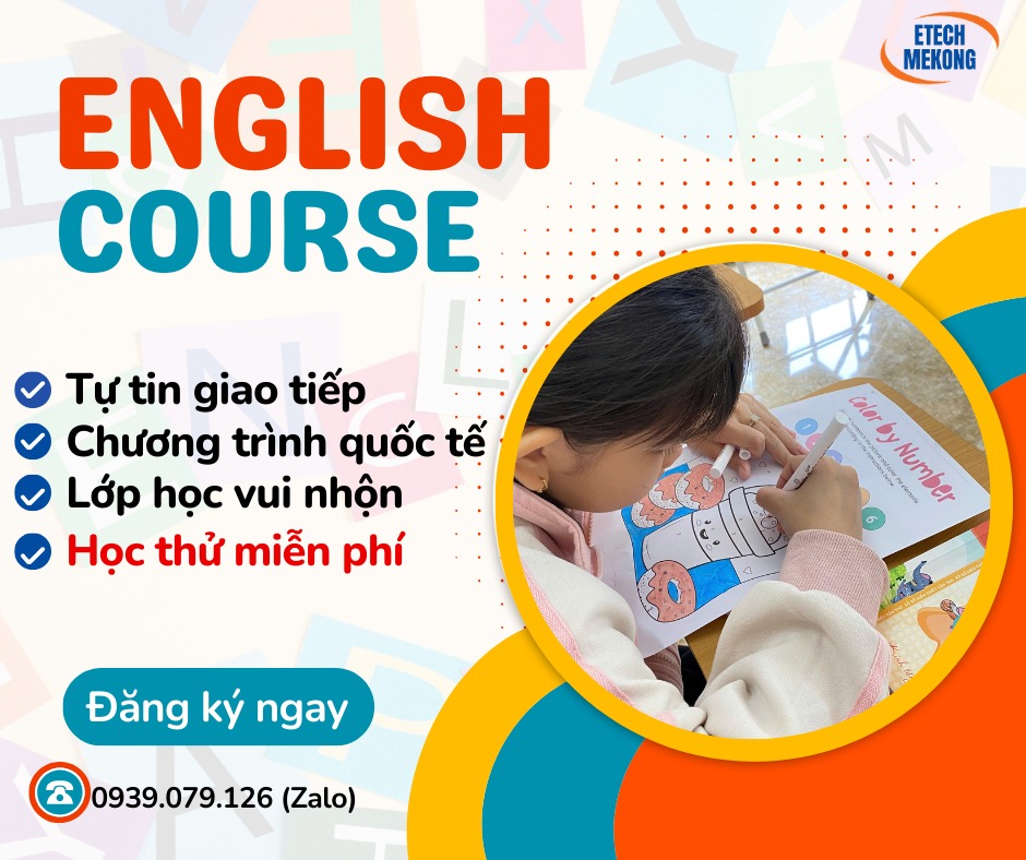 Học tiếng anh trẻ em ở Cần Thơ tại Etech Mekong